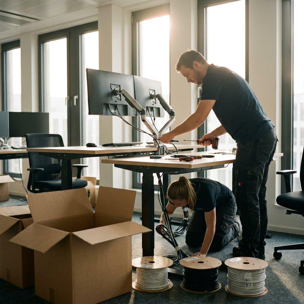 Meerdere complete zakelijke werkplekken voor nieuwe medewerkers