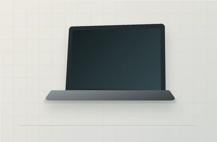 Illustratie van een zakelijke laptop